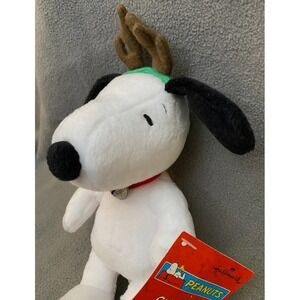 Hallmark Peanuts Christmas Snoopy Reindeer Antlers Headband Bell 8" Plush - New!